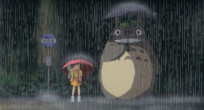phân cảnh hai chị em Satsuki và Mei đứng đợi cha cùng Totoro - My Neighbor Totoro phân cảnh hai chị em Satsuki và Mei đứng đợi cha cùng Totoro - My Neighbor Totoro